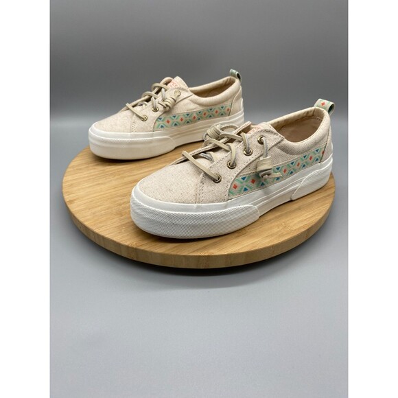 SPERRY Shoes Beige Casual Sneakers Southwestern Aztec STS87010 Womens Size 6 - Picture 6 of 12